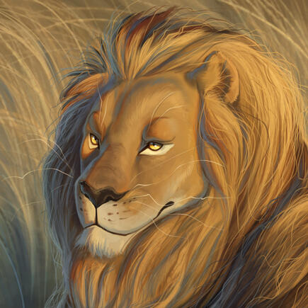 Lion - Painted