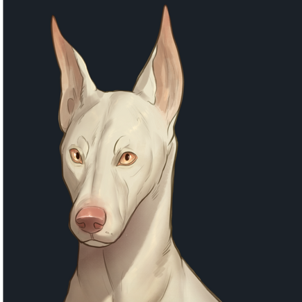 White Doberman - Shaded